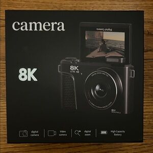Saneen 8K Ultra HD Digital Camera - Black